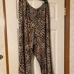 3-4x elastic leopard print pants